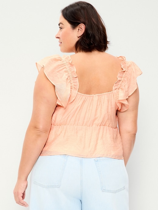 Image number 7 showing, Flutter-Sleeve Fit & Flare Top