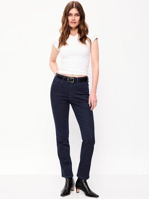 Image number 1 showing, High-Waisted Rockstar Super-Skinny Jeans
