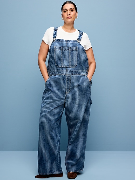 Image number 1 showing, Baggy Wide-Leg Overalls