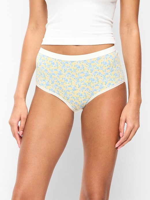 Image number 2 showing, High-Waisted Everyday Brief Cotton Underwear 6-Pack