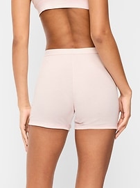 Image number 2 showing, High-Waisted Ribbed Boyshort Briefs -- 3-inch inseam