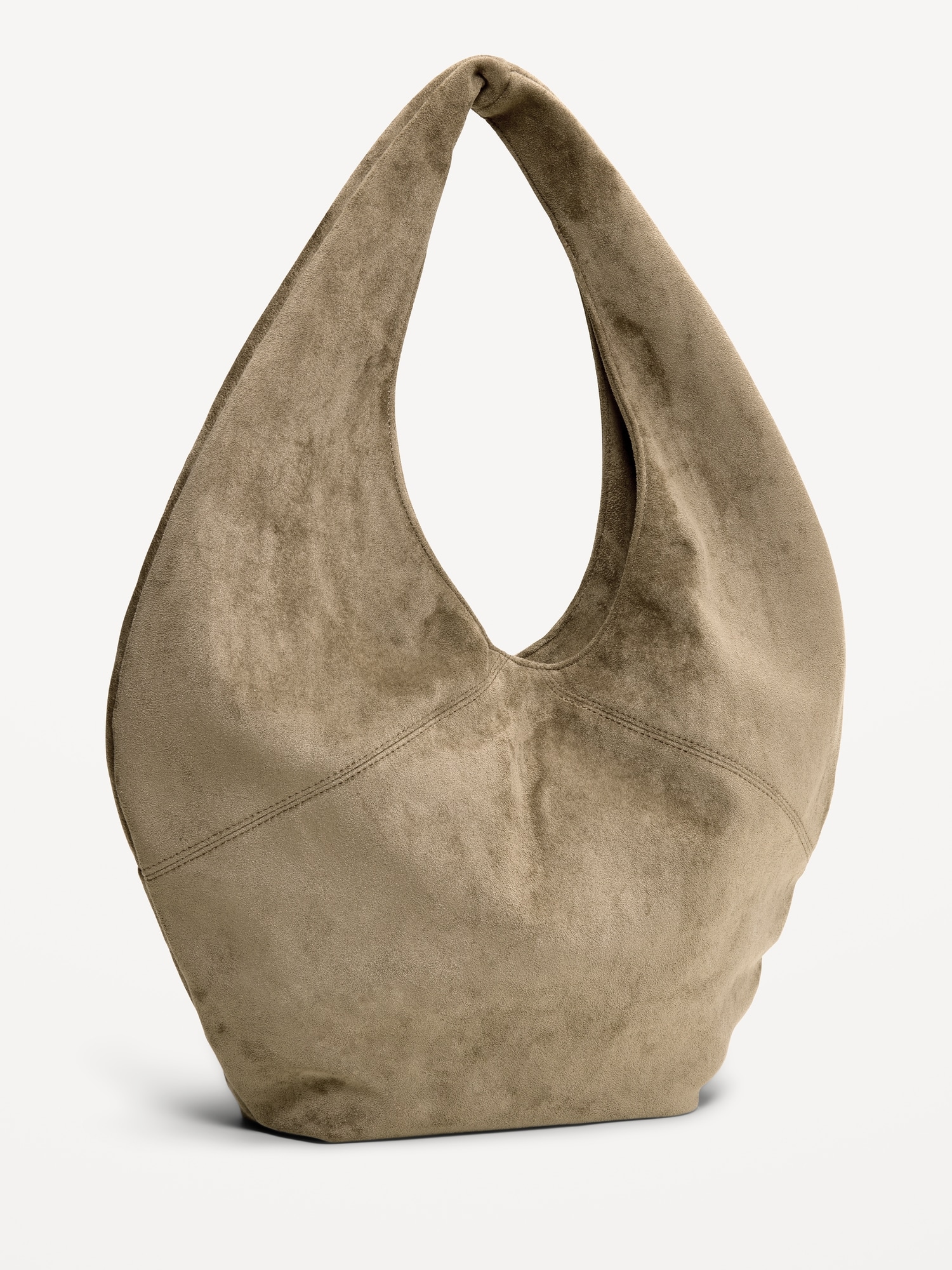 Oversized Suede Hobo Bag
