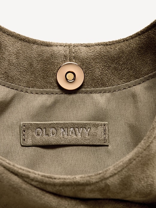 Image number 4 showing, Oversized Suede Hobo Bag