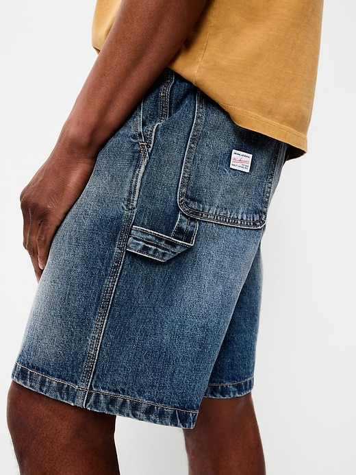 Image number 4 showing, Baggy Tech Carpenter Jean Shorts-- 10-inch inseam