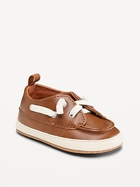 Image number 1 showing, Faux-Leather Boat Shoes for Baby