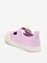 Image number 3 showing, Shiny Faux-Leather Mary Jane Sneakers for Toddler Girls