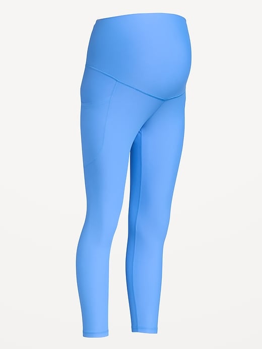 Image number 1 showing, Maternity Full-Panel PowerSoft 7/8 Leggings