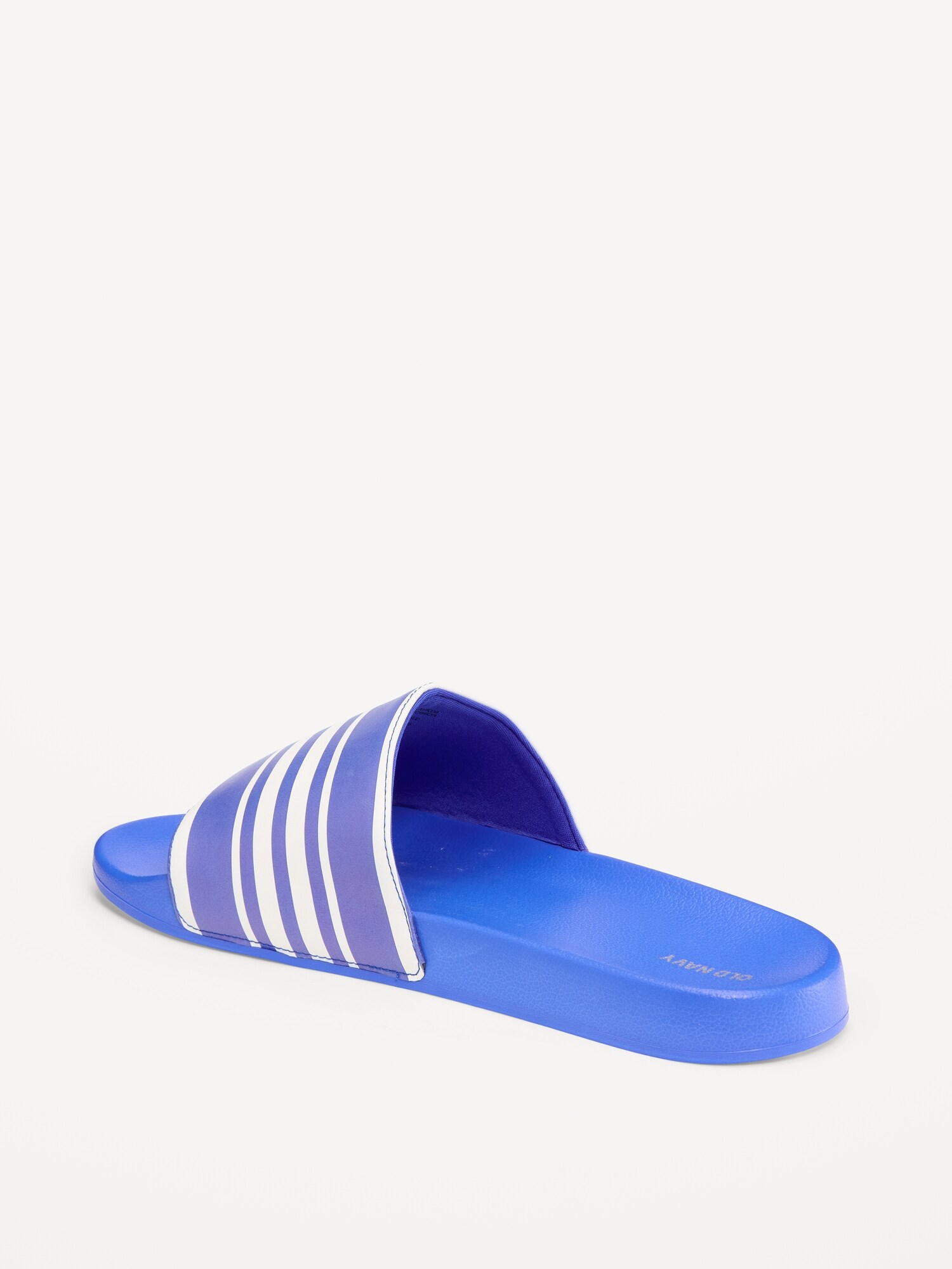 Мужские сандалии Old Navy Faux-Leather Slide Sandals for Men (Partially Plant-Based), цвет: Синий комбинированный — фото 4
