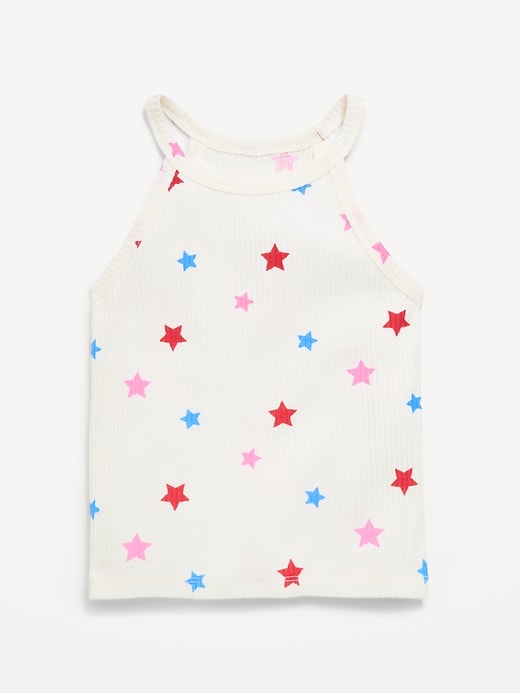 Image number 1 showing, Fitted Ribbed Halter Tank Top for Toddler Girls