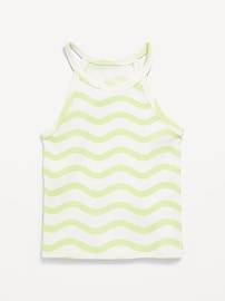 Image number 1 showing, Fitted Ribbed Halter Tank Top for Toddler Girls
