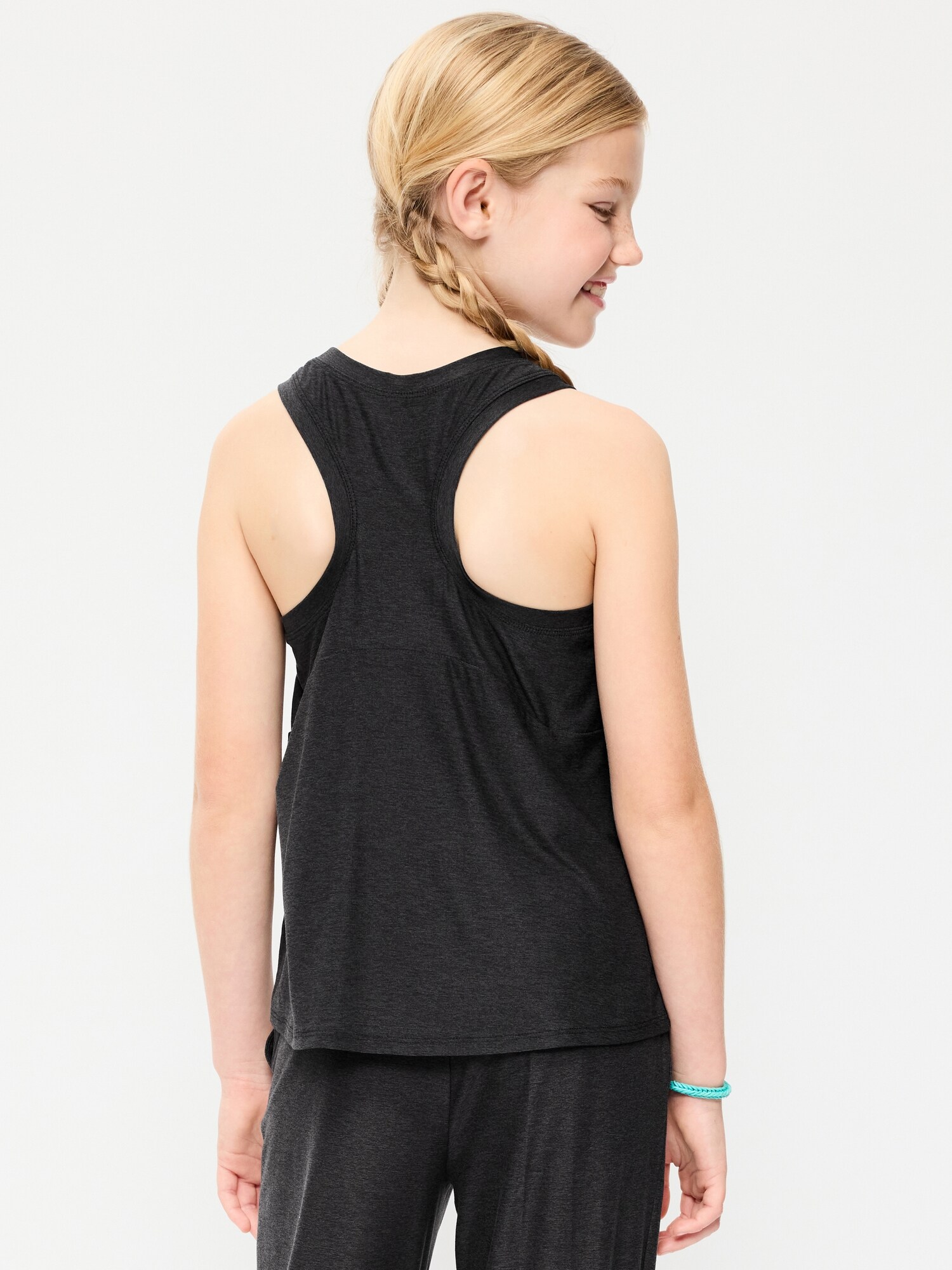 Топ Old Navy CloudMotion Tank Top для девочек, цвет: Чёрный — фото 2
