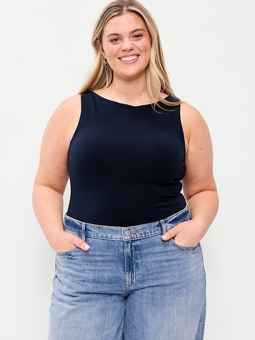 Image number 7 showing, Hug Double-Layer Boat-Neck Top