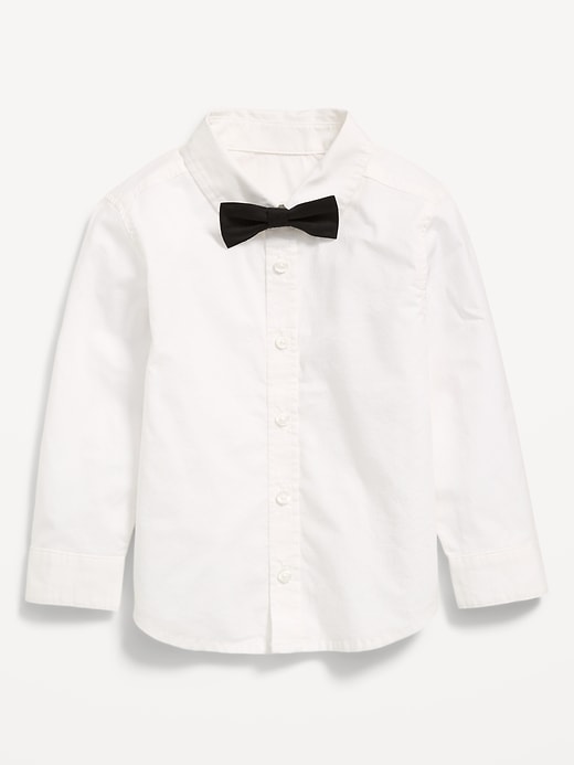 Image number 2 showing, Long-Sleeve Bow-Tie Poplin Shirt for Toddler Boys