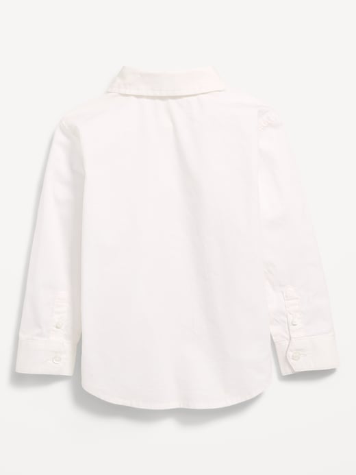 Image number 3 showing, Long-Sleeve Bow-Tie Poplin Shirt for Toddler Boys