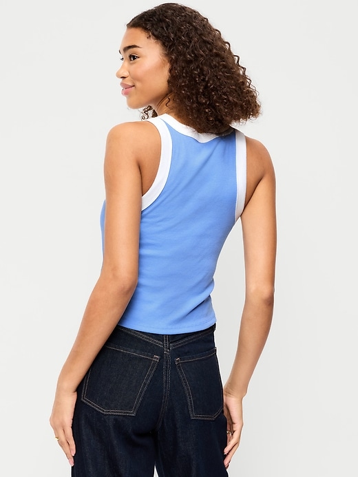 Image number 2 showing, Graphic Snug Crop Tank Top