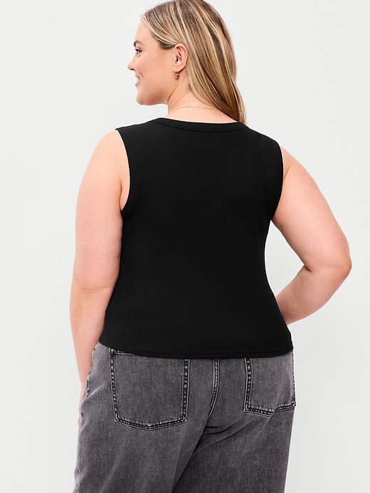 Image number 8 showing, Snug Crop V-Neck Tank Top