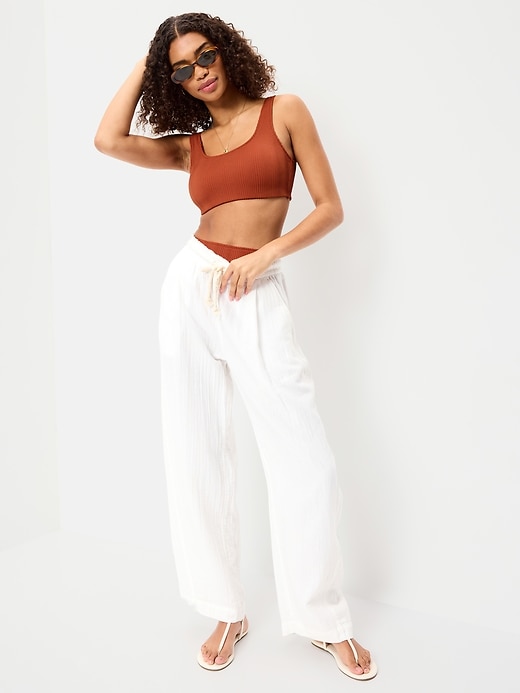 Image number 3 showing, Ribbed Scoop-Neck Swim Top