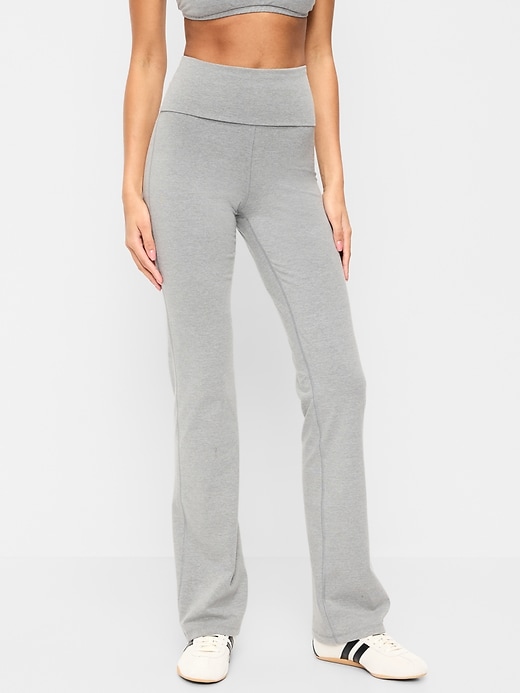 Image number 1 showing, High-Waisted PowerChill Fold-Over Bootcut Leggings