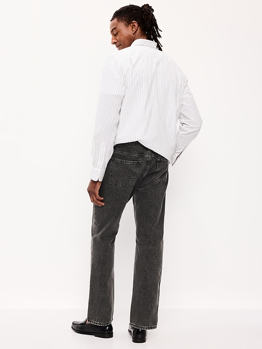 Image number 3 showing, Structured Straight Non-Stretch Jeans