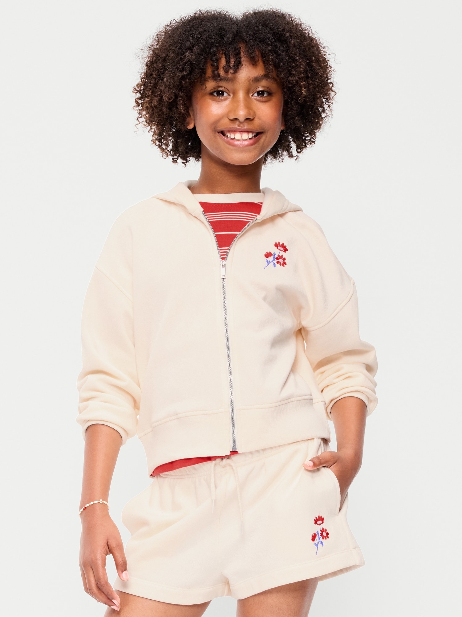 Favorite Fleece Graphic Zip-Front Hoodie for Girls