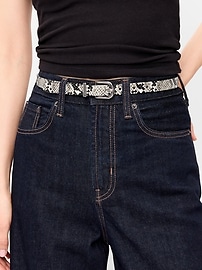 Image number 2 showing, Classic Slim Faux-Leather Belt