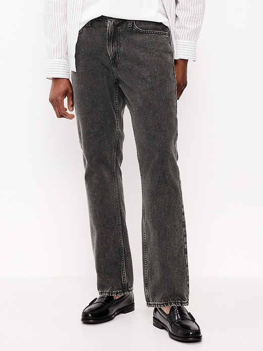 Image number 2 showing, Structured Straight Non-Stretch Jeans