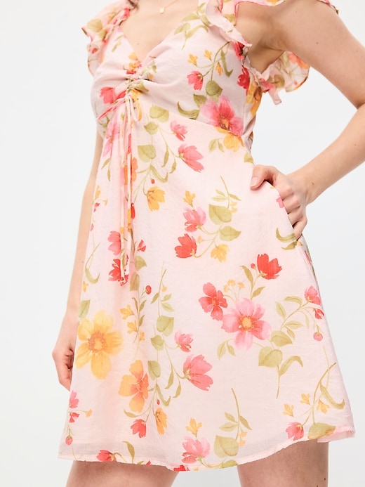 Image number 5 showing, Flutter-Sleeve Fit & Flare Mini Dress