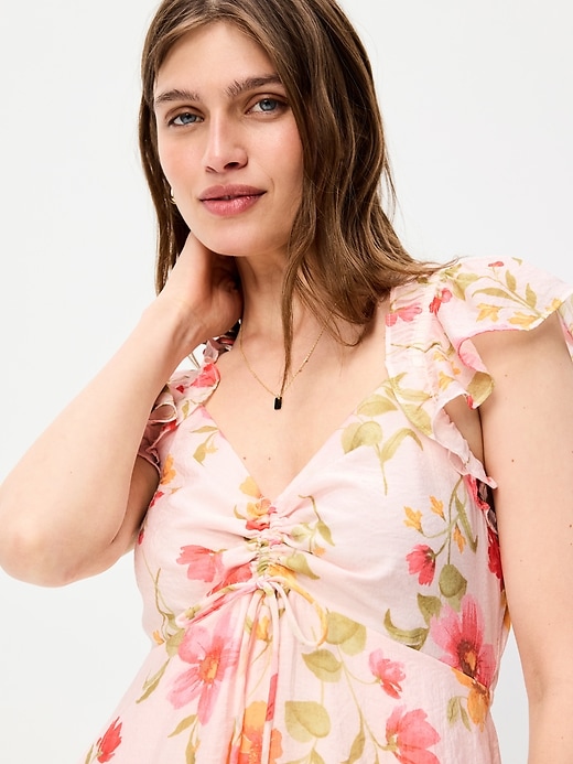 Image number 3 showing, Flutter-Sleeve Fit & Flare Mini Dress