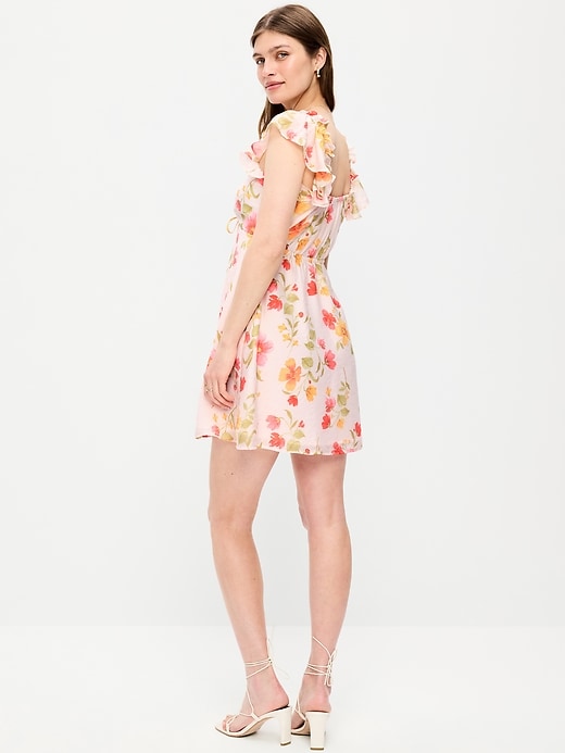 Image number 2 showing, Flutter-Sleeve Fit & Flare Mini Dress
