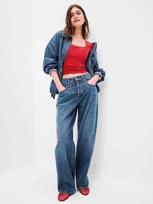 Image number 3 showing, Hug Double-Layer Scoop-Neck Top