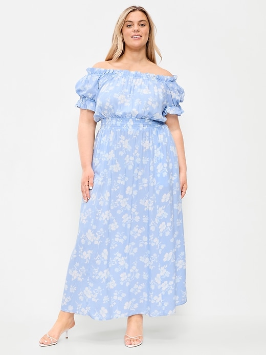 Image number 9 showing, Off-The-Shoulder Boho Maxi Dress