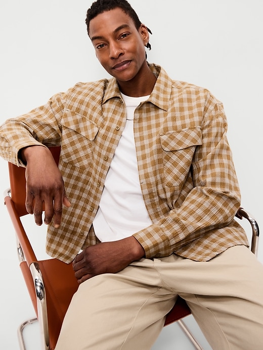 Image number 3 showing, Loose Fit Cropped Shirt