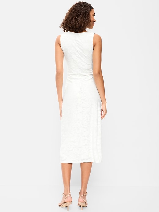 Image number 2 showing, Side-Drape Jersey Midi Dress