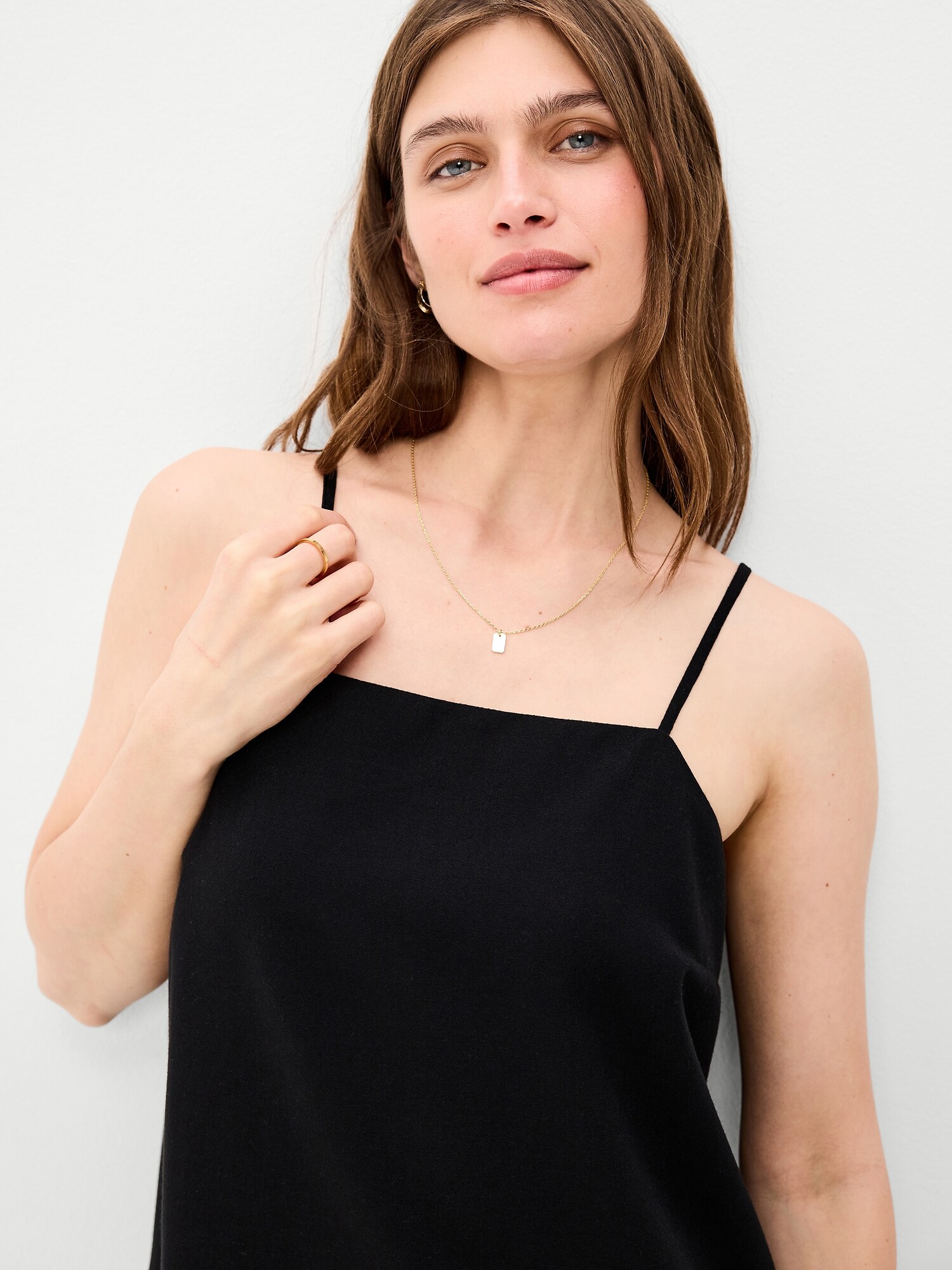Женское платье Old Navy Strappy Mini Shift, цвет: Чёрный — фото 4