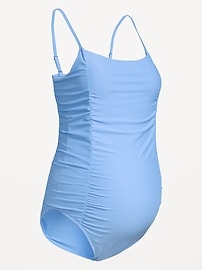 Image number 2 showing, Maternity Ruched One-Piece Swimsuit