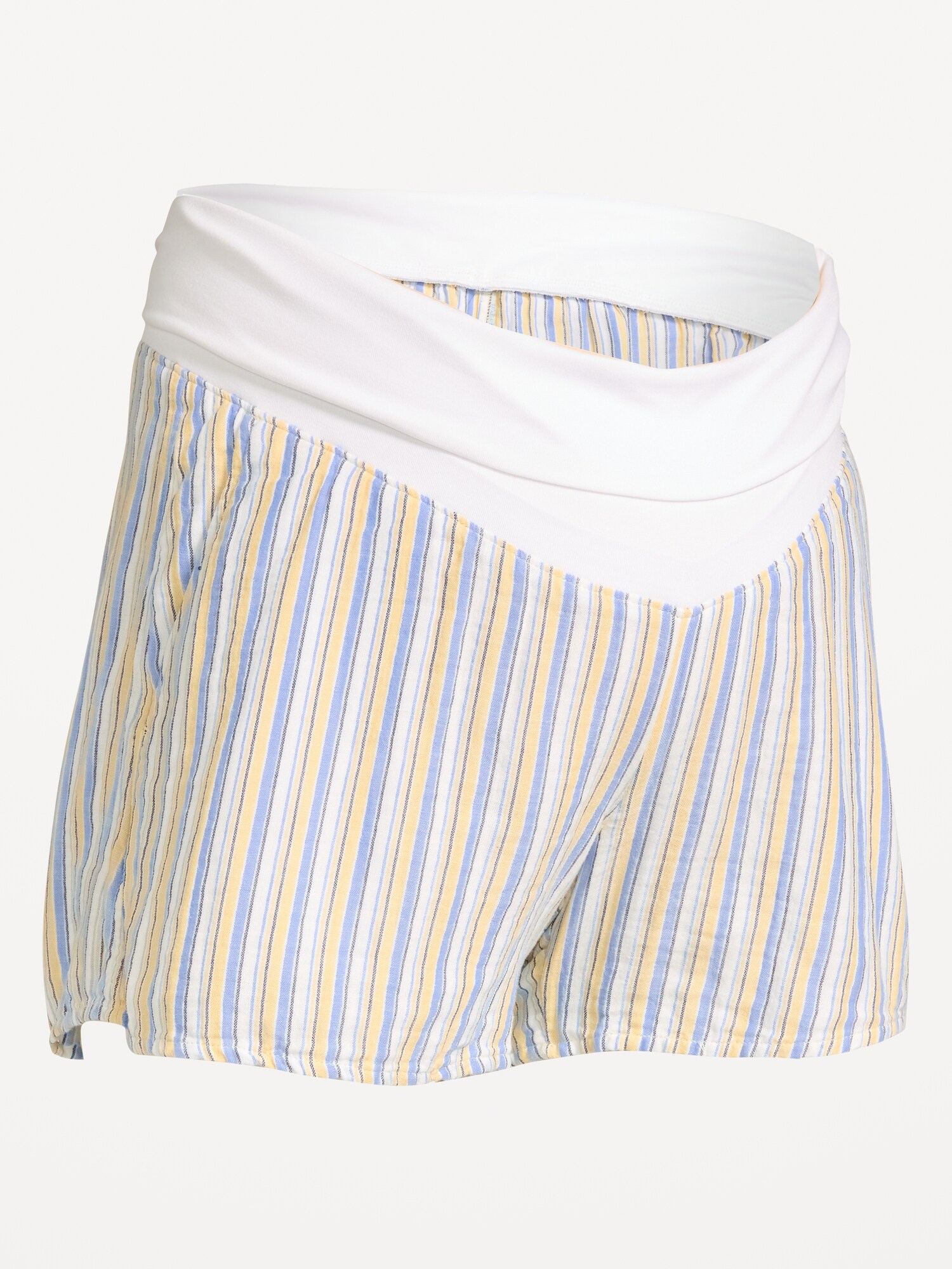 Женские шорты Old Navy Maternity Foldover-Waist Relaxed Pull-On Crinkle Gauze, цвет: Разноцветный полосатый — фото 4