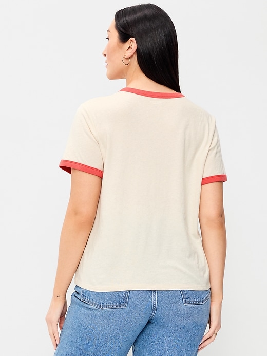 Image number 7 showing, EveryWear Crew-Neck Graphic Ringer T-Shirt