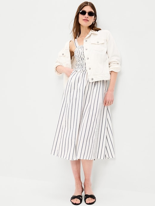 Image number 3 showing, Fit & Flare Smocked-Bodice Midi Dress