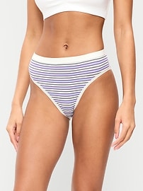 Image number 2 showing, High-Waisted Everyday Cotton Underwear 6-Pack