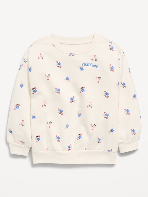 Long-Sleeve Logo-Graphic Sweatshirt for Toddler Girls