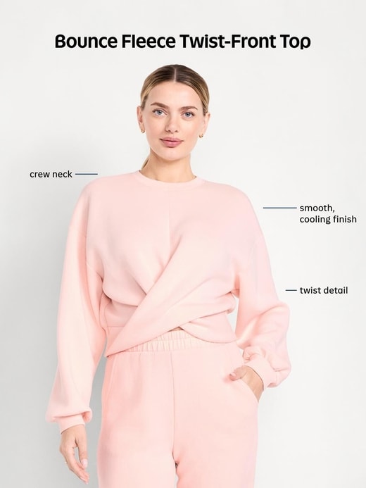 Image number 5 showing, Bounce Fleece Twist-Front Top