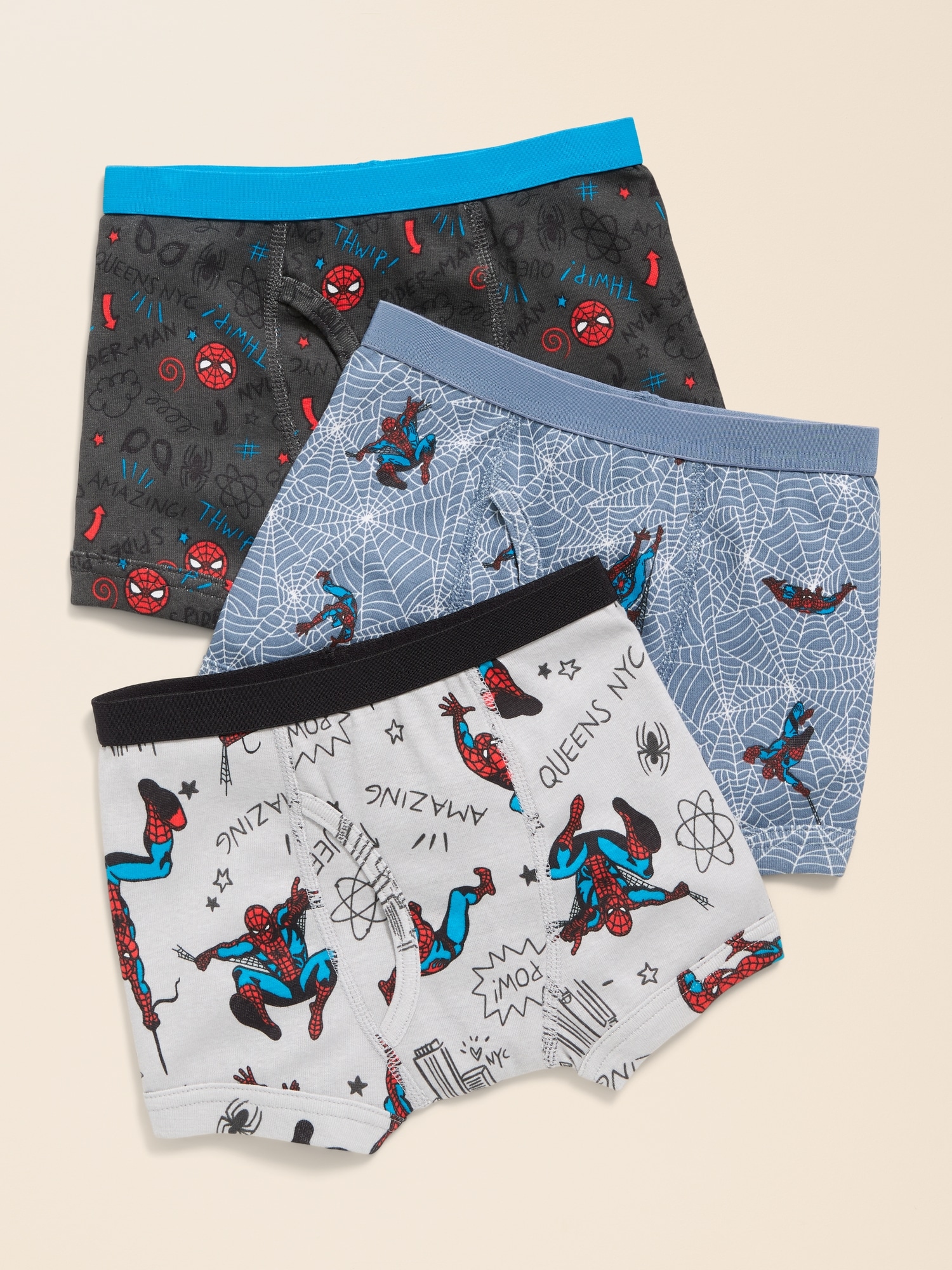 Трусы-боксеры Old Navy x Marvel Spider-Man для мальчиков-малышей, набор из 3 шт