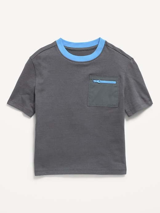 Oversized Short-Sleeve Utility Pocket T-Shirt for Toddler Boys