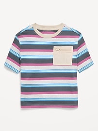 Image number 1 showing, Oversized Short-Sleeve Utility Pocket T-Shirt for Toddler Boys