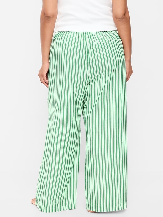 Image number 9 showing, Poplin Wide-Leg Pajama Pants