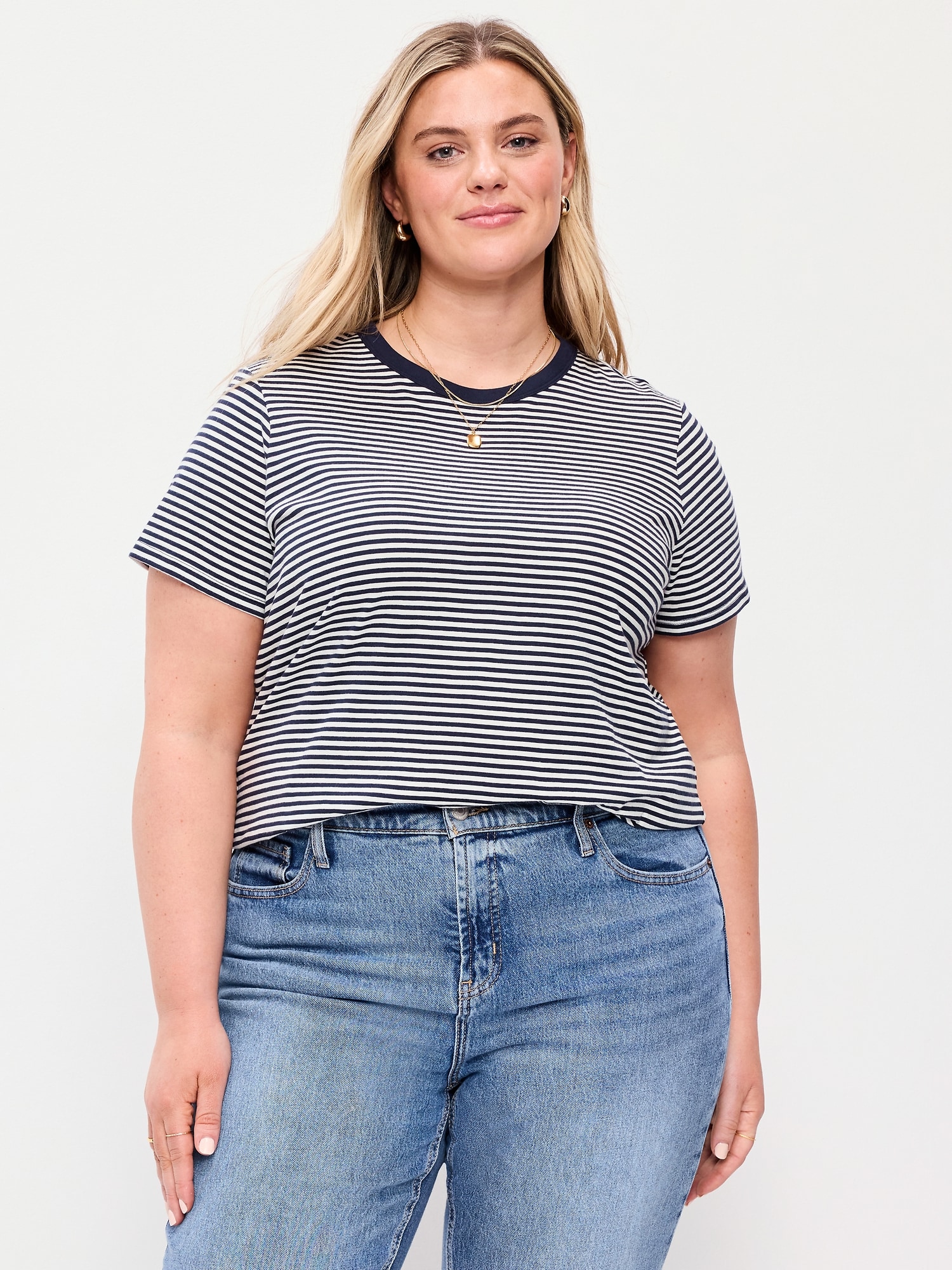 EveryWear Crew-Neck Striped T-Shirt