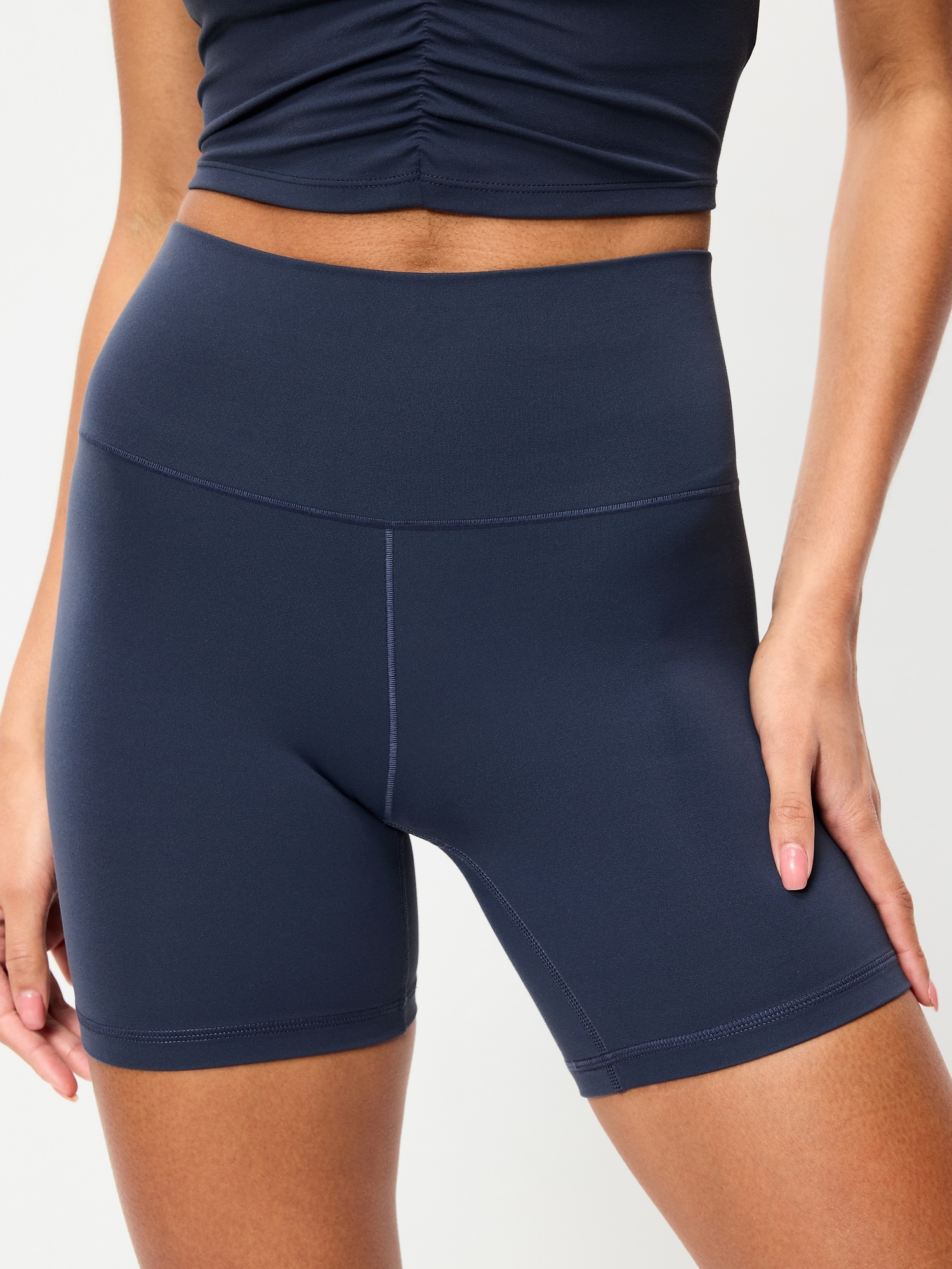 High-Waisted StudioSmooth Biker Shorts - 6-inch inseam