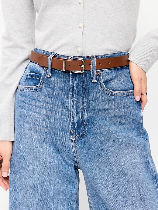 Image number 2 showing, Classic Faux-Leather Belt