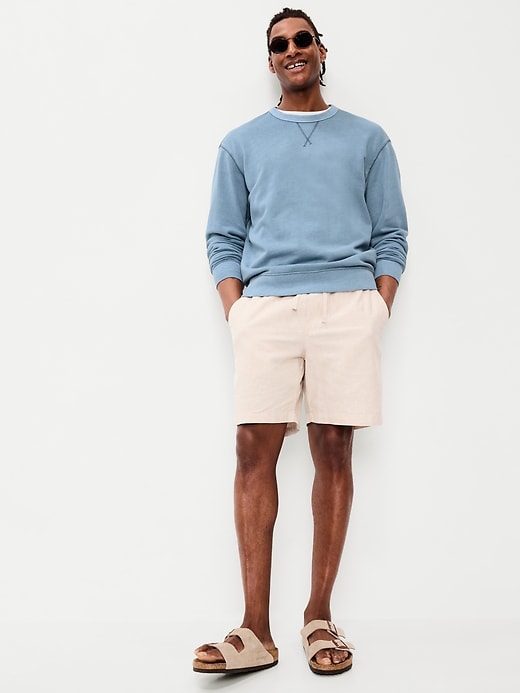 Image number 3 showing, Loose Garment-Washed Crew-Neck Sweatshirt