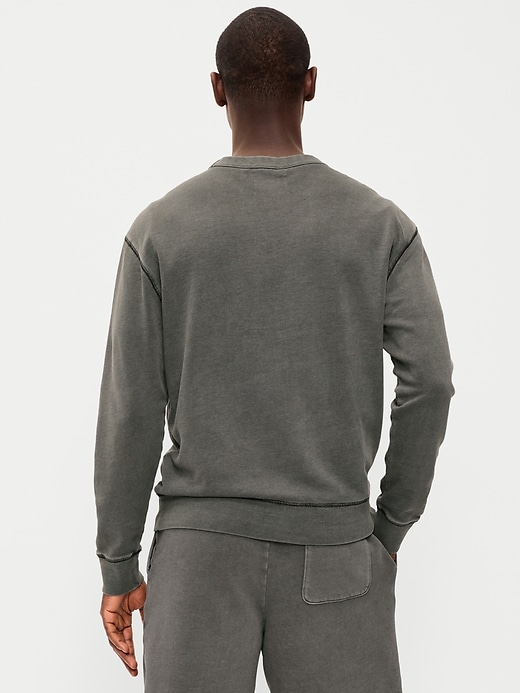 Image number 2 showing, Loose Garment-Washed Crew-Neck Sweatshirt